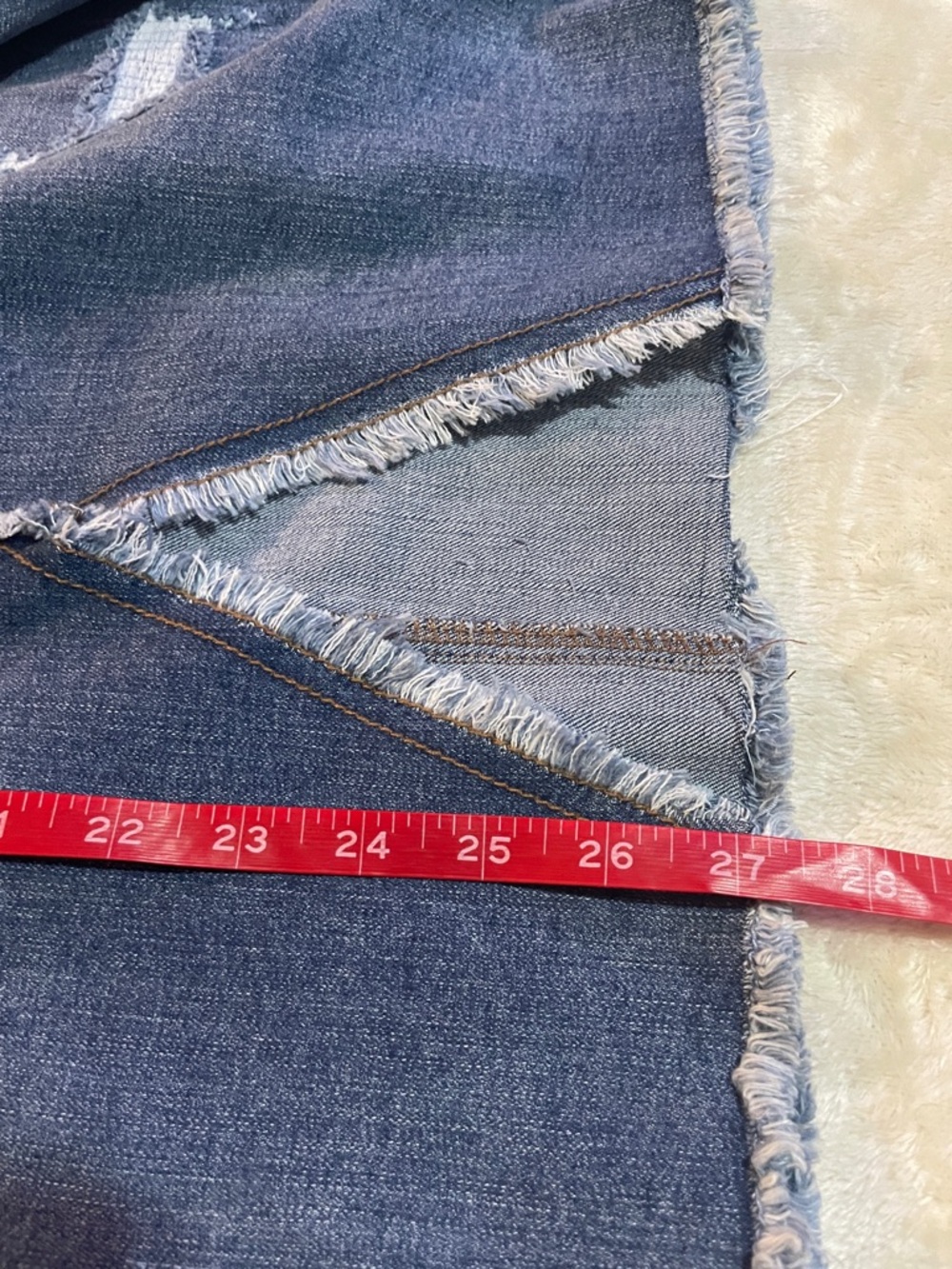 Cato Distressed Blue Denim Midi Skirt - Picture 8 of 8